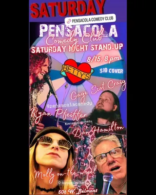 Show flyer, betty's, Pensacola FL, Aug 15, 2026