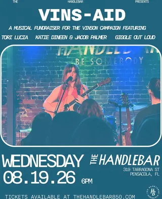 Show flyer, the handlebar, Pensacola FL, Aug 19, 2026