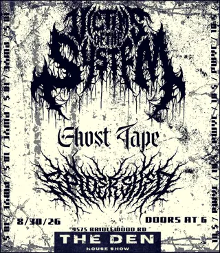 Show flyer, the den, Pensacola FL, Aug 30, 2026