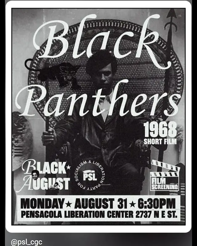 Show flyer, pensacola liberation center, Pensacola FL, Aug 31, 2026