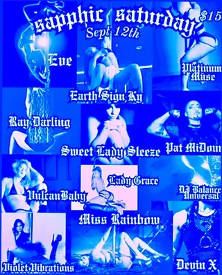 Show flyer, betty's on belmont, Pensacola FL, Sep 12, 2026