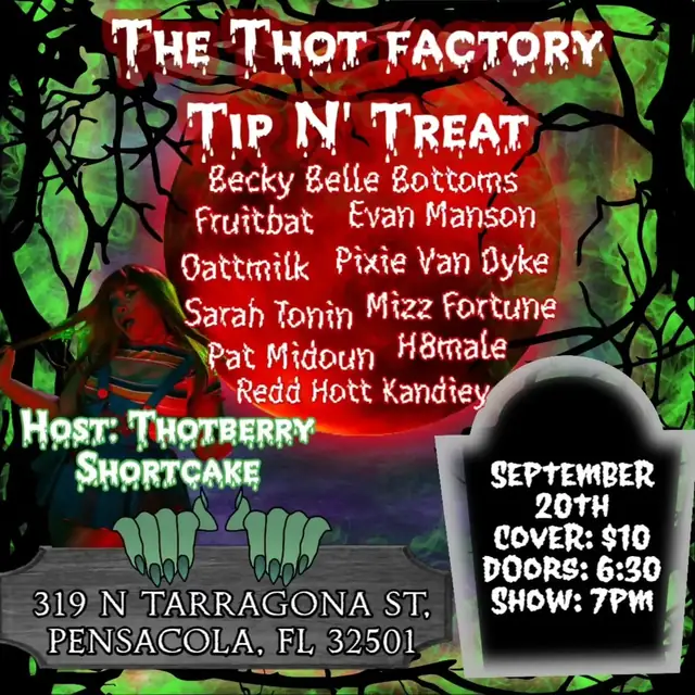 Show flyer, the handlebar, Pensacola FL, Sep 20, 2026