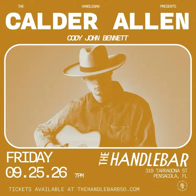 Show flyer, the handlebar, Pensacola FL, Sep 25, 2026