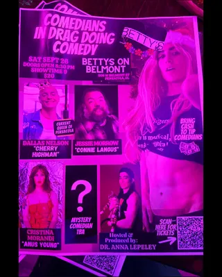 Show flyer, betty's, Pensacola FL, Sep 26, 2026