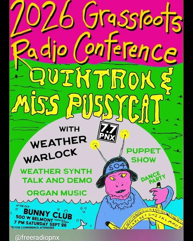 Show flyer, bunny club, Pensacola FL, Sep 26, 2026