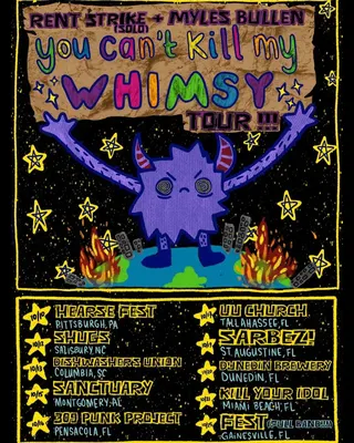 Show flyer, 309 punk project, Pensacola FL, Oct 16, 2026