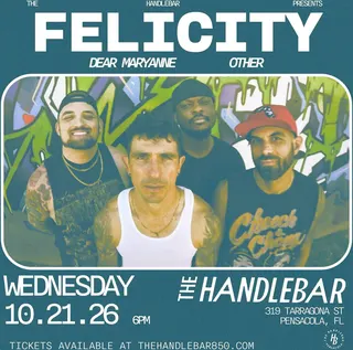 Show flyer, the handlebar, Pensacola FL, Oct 21, 2026