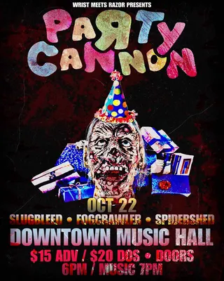 Show flyer, downtown music hall, Pensacola FL, Oct 22, 2026