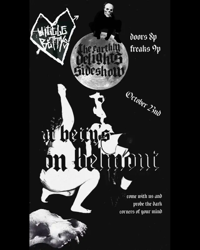 Show flyer, betty's, Pensacola FL, Oct 23, 2026