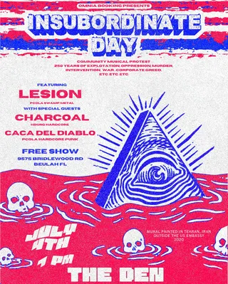 Show flyer, lesion, Pensacola FL, Jul 4, 2026